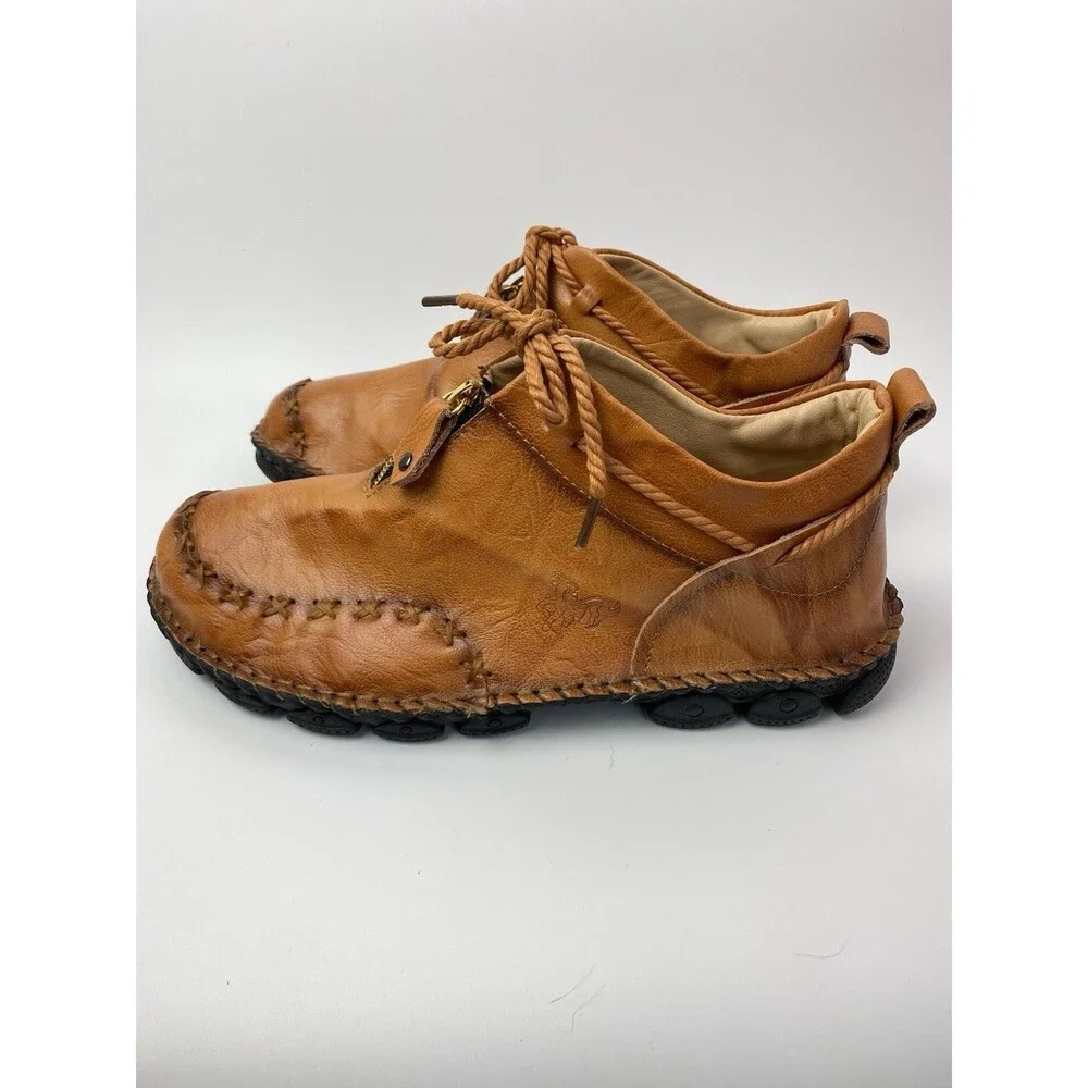 Menico Hand Stitched Brown Casual Leather Chukka Boots Men's EU 46 US 12 *NEW